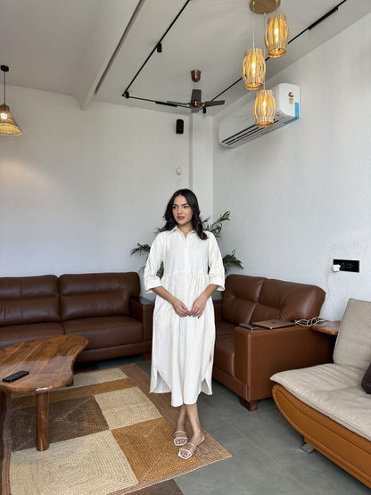 Breezy Shirt Dress - Vanilla